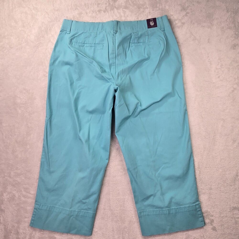 Gloria Vanderbilt Women's 14 Rhea Capri Stretch Comfort Pants Seaspray Blue - Picture 2 of 5